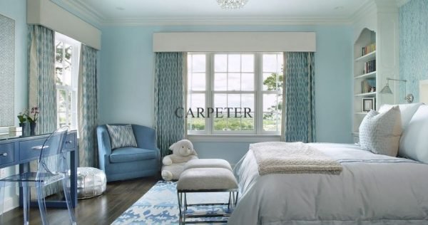 Color Of Curtains With Blue Walls