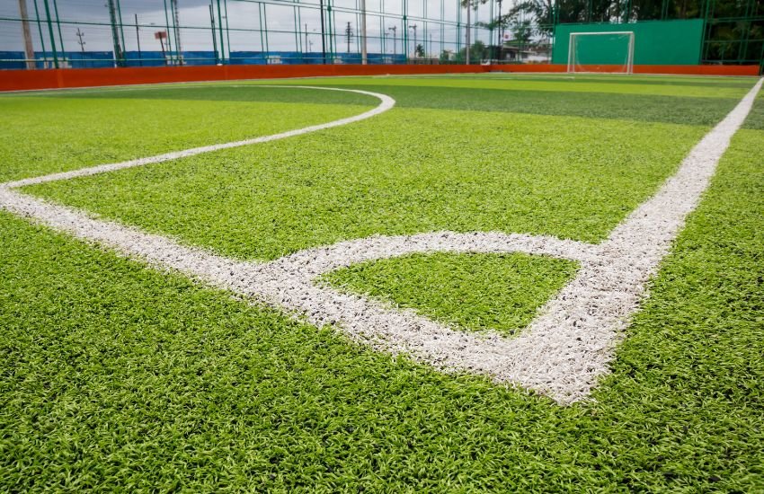 All Weather Playability Artificial Grass Carpets in Sport Area