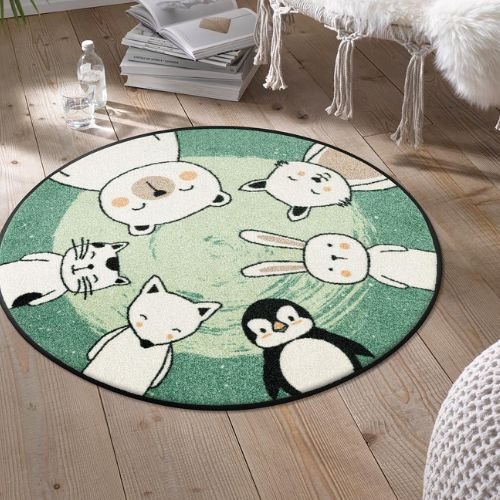 Kids Round Carpet with Animal Design in Downtown Dubai