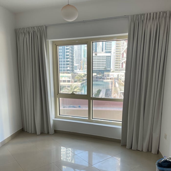 Modern Window Curtain Fixing in Deira Apartment