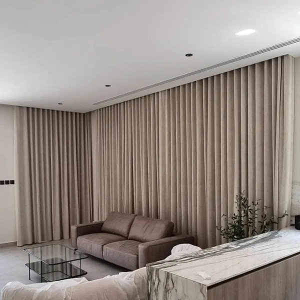 Premium Curtain Installation in Palm Jumeirah Living Room