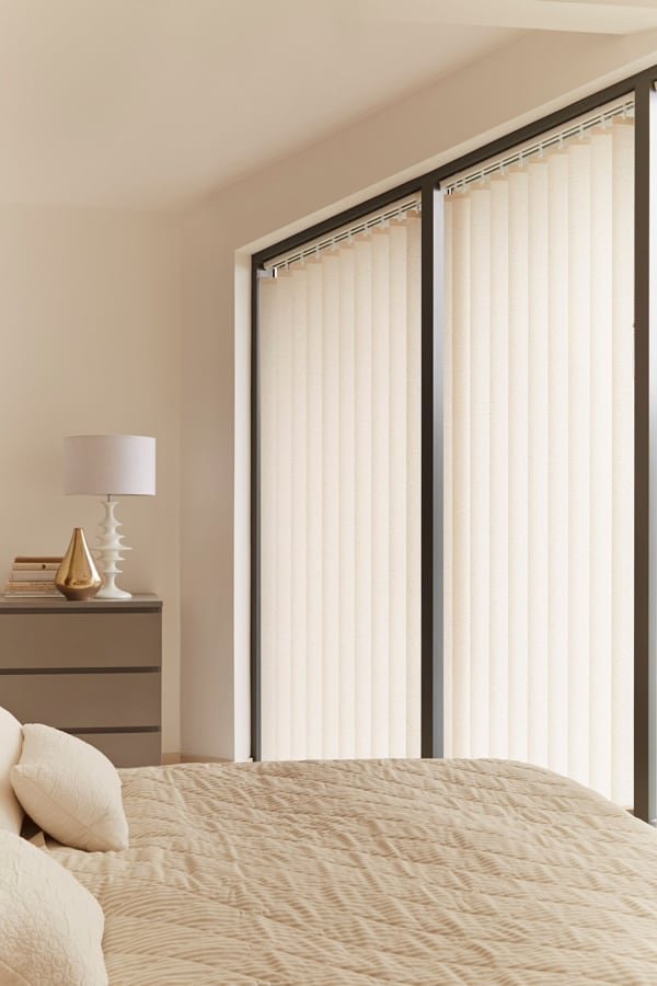 cream vertical blinds